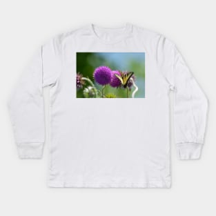 Swallowtail on a Thistle Kids Long Sleeve T-Shirt